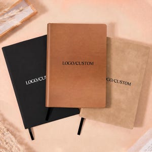Custom Logo Leather Notebook | Personalized Journal | Business Gift Branded | Corporate Bulk Employee Appreciation Notebook(EJ-7)