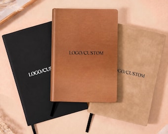 Custom Logo Leather Notebook | Personalized Journal | Business Gift Branded | Corporate Bulk Employee Appreciation Notebook(EJ-7)