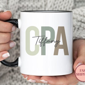 Taza CPA personalizada • Taza de café CPA personalizada • Regalo para CPA • Ideas de regalos para contables • Taza de café para contables • Taza de agradecimiento (MU-53CPA)