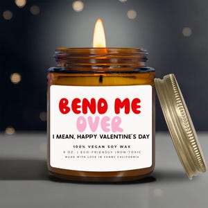 Vela "Bend Over Me", regalo divertido para esposos y novios, vela sucia para el día de San Valentín, regalos para él, vela con humor para adultos (C-3VAL)