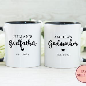 Custom Godparents Mug • Godfather & Godmother Mug • Personalised Godparent Gift Ideas • Godfather Coffee Mug • Godmother Mugs (MU-59)