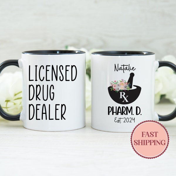 Licensed Drug Dealer Mug • Pharmacist Mug • Pharmacy Technician Coffee Mug • Pharmacy Tech Mug • Pharmacist Graduation Gift (MU-58PHARM)