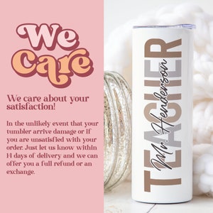 a white can with a brown lettering on it