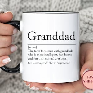 Grandad Definition Mug •Custom Grandad Coffee Mug •Best Grandad Mug •New Grandad Gift •Grandad Gift From Grandkids •(MU-34 Granddad)