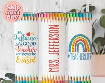The Influence of a Good Teacher Tumbler • Personalized Teacher Tumbler • Teacher Gift Idea • Teacher Appreciation • Teacher Cup