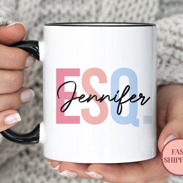 Personalized ESQ Mug, Custom Esquire Mug, Graduation Gift Ideas, Custom Lawyer Mug, Occupation Mugs, Birthday Gift for Esquire (MU-99 ESQ)