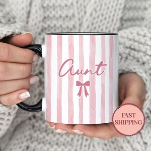 Nieuwe tante koffiemok | Cadeau voor tante verjaardag | Aandenken zwangerschapsaankondiging voor tante (MU-361)