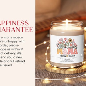 Personalized Mama Candle, Best Mom Ever Candle, Mama Appreciation Candle, Custom Christmas Gift From Kids, Wildflower Candle, PC-1MOM image 5