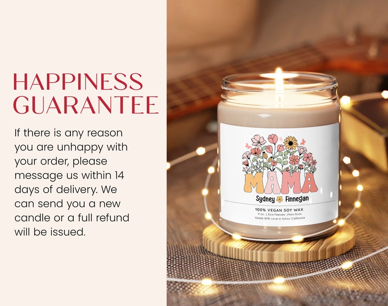 Personalized Mama Candle, Best Mom Ever Candle, Mama Appreciation Candle, Custom Christmas Gift From Kids, Wildflower Candle, PC-1MOM image 5