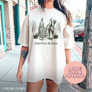 Comfort Colors® Girls Will be Girls Shirt, Funny Witch Halloween Shirt, Feminist Women T-Shirt, Halloween Women Shirt (AP-TRE19)