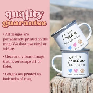 Personalized Mother's Day Mug for Mom, Custom Mama Coffee Cup with Kids & Pets Names, Unique Mother's Day Present Idea(MU-333) image 4