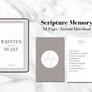 Written On My Heart | Scripture Memory | 4 Weeks | Peace |