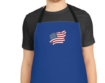 American Cooking - Blue - Canvas Apron - Free Shipping!