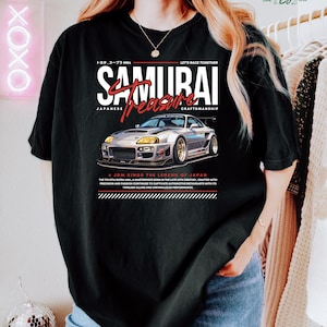 Toyota Supra MK4 T-Shirt: Samurai JDM Car Graphic Tee