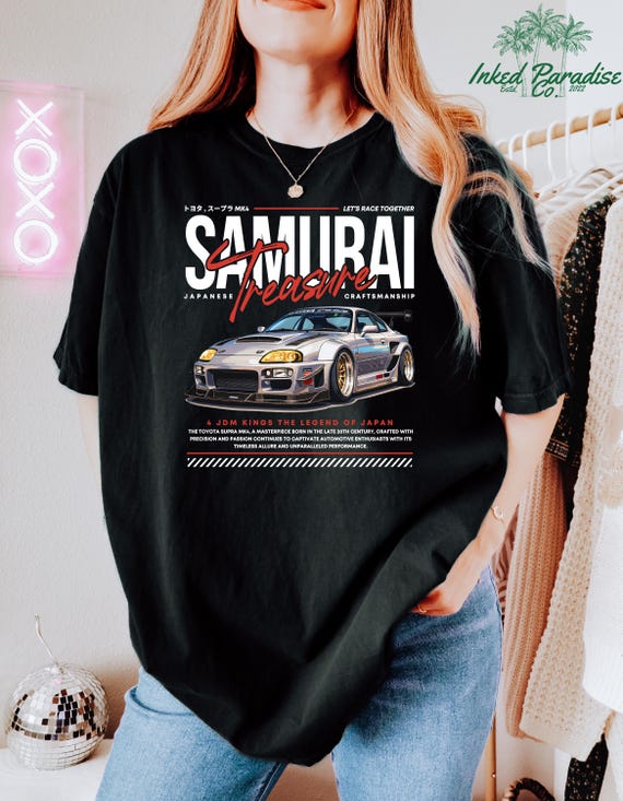 Toyota Supra MK4 T-shirt: Samurai JDM Car Graphic Tee - Etsy