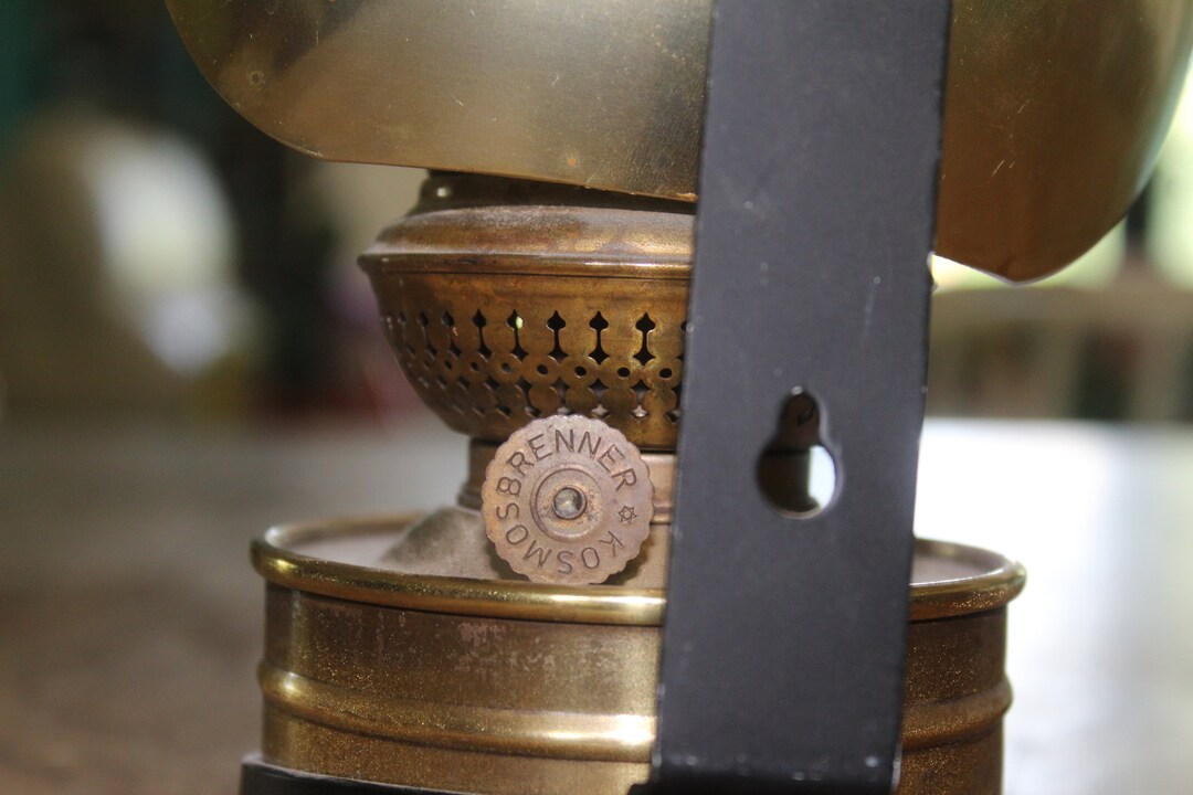 Vintage Kosmos Brenner Oil Lamp and Shade H 11 Globe Etsy