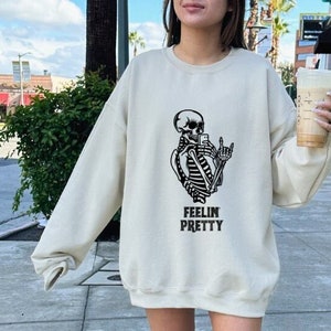 Feelin' Pretty Skeleton with LASH Tech Sweatshirt