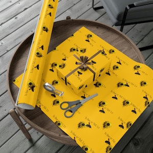 Bumble Bee Gift Wrapping Paper / Bee Gift Wrap Papers