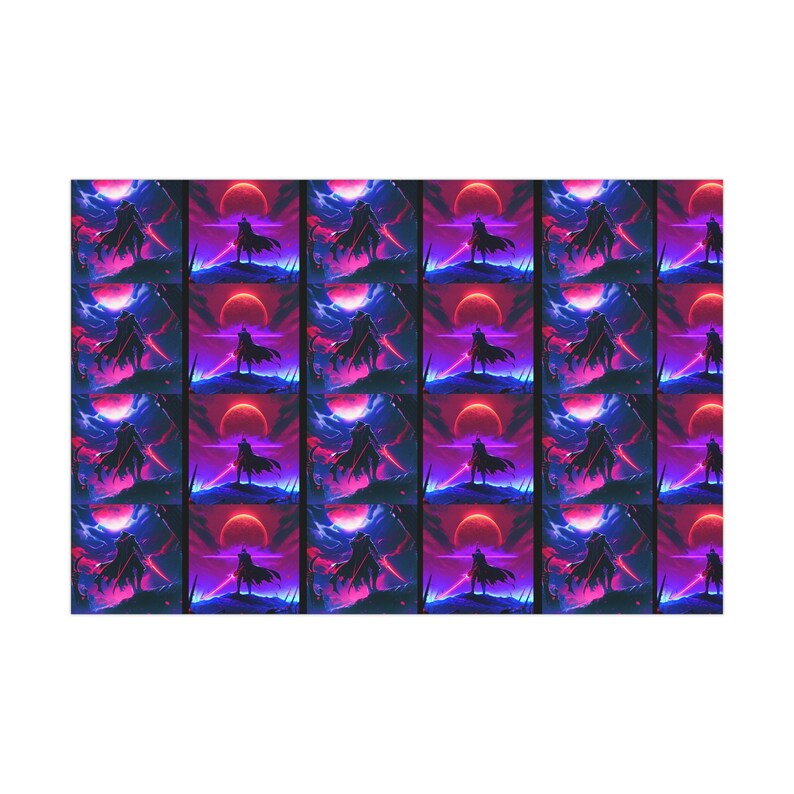 Mysterious Anime Antihero Gift Wrapping Paper / Anime Gift Wrap Papers