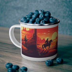 Wild West Mug - Digital Bit Mug - cowboy mug
