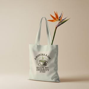 Matcha Lover Reusable Tote Bag: Funny Eco-Friendly Gift
