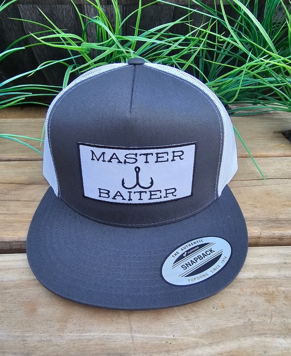 Master Baiter Fishing Funny Trucker Hat Snapback Flatbill Cap 8 Colors 