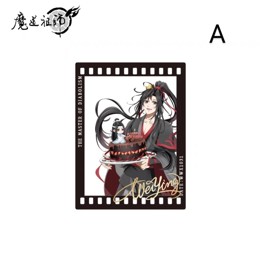 10Pcs/Set Anime Mo Dao Zu Shi Cartoon Crystal Card Sticker