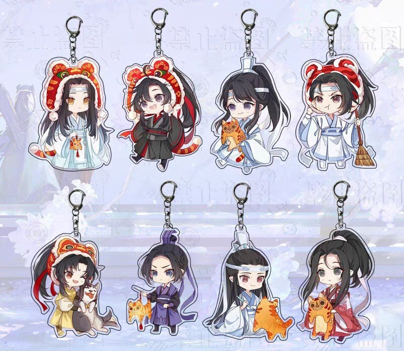 Mo Dao Zu Shi Tencent Archery Chibi Acrylic Keychains Wei Wuxian