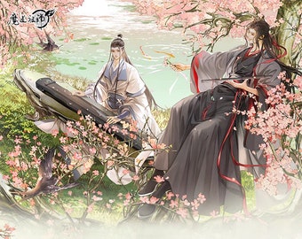  XCSL Anime Poster Mo Dao Zu Shi Wei Wuxian LAN Wangji Moon Kiss  Canvas Art Poster and Wall Art Picture Print Modern Family Bedroom Decor  Posters 16x24inch(40x60cm) : לבית ולמטבח