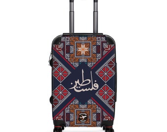 Palestine Carry-On Suitcase - The State of Palestine Collection - At Cruising Altitude Carry-On - Tatreez Carry-On Suitcase