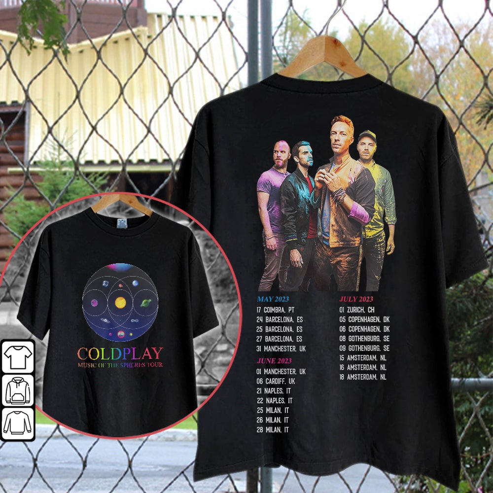 Discover Coldplay Music Of The Spheres TOUR DATES 2023 World Tour, Music Tour 2023 Day T-Shirt