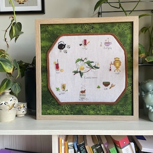 Tea cross stitch pattern PDF digital cross stitch tea chai
