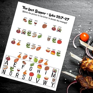 The Last Supper Decoder Activity Sheet
