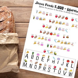 Gesù Nutre 5000 - Foglio attività decodificatore Matteo 14