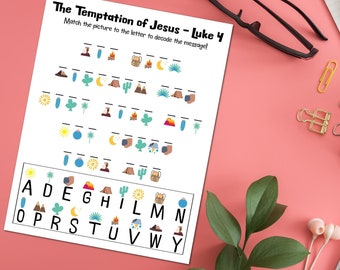 The Temptation of Jesus - Luke 4 Decoder Activity Sheet