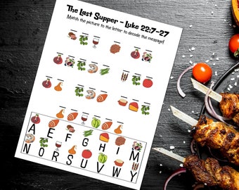 The Last Supper Decoder Activity Sheet