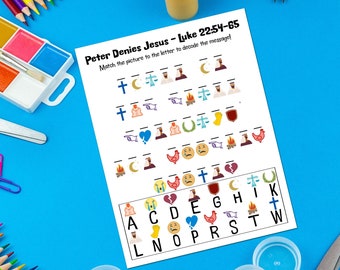Peter Denies Jesus Decoder Activity Sheet