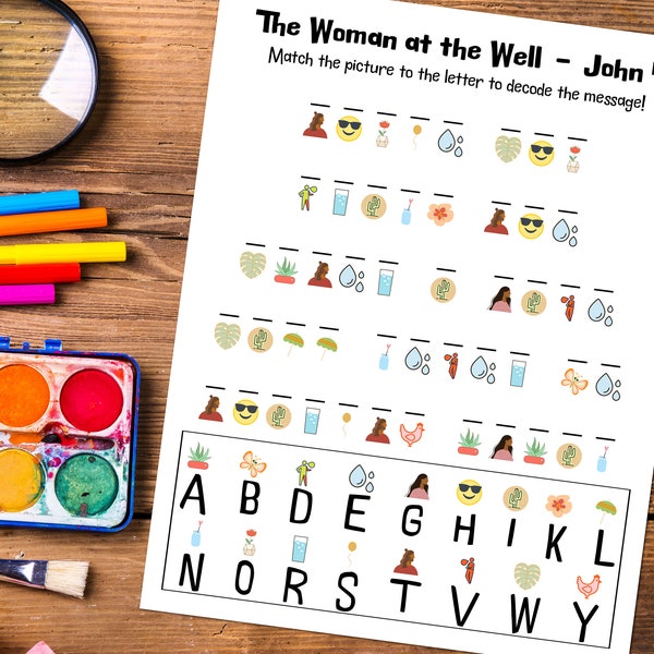 The Woman at the Well - John 4 Decoder Activity Sheet