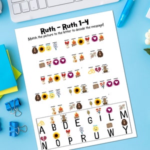 Ruth - Ruth 1-4 Geheimer Dekoder Tätigkeitsbogen