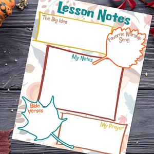 Lesson Notes for Sunday School