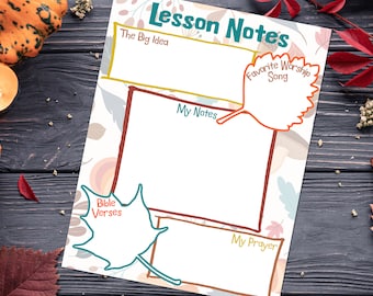 Lesson Notes for Sunday School
