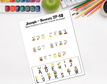 Joseph Genesis 37-50 Decoder Activity Sheet