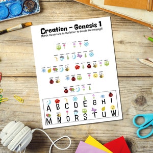 Creation Genesis 1 Decoder Activity Sheet