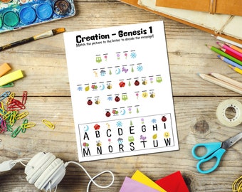 Creation Genesis 1 Decoder Activity Sheet