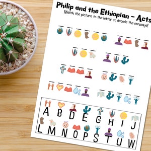 Philip and the Ethiopian Decoder Activity Sheet