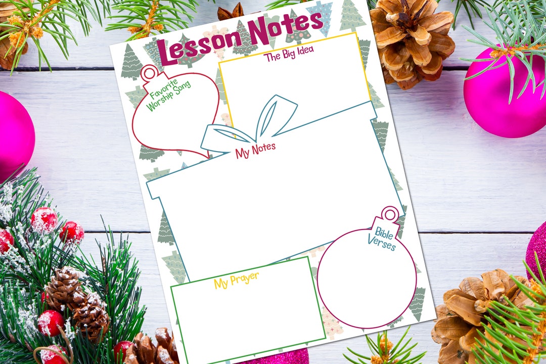 Lesson Notes for Sunday School - Etsy