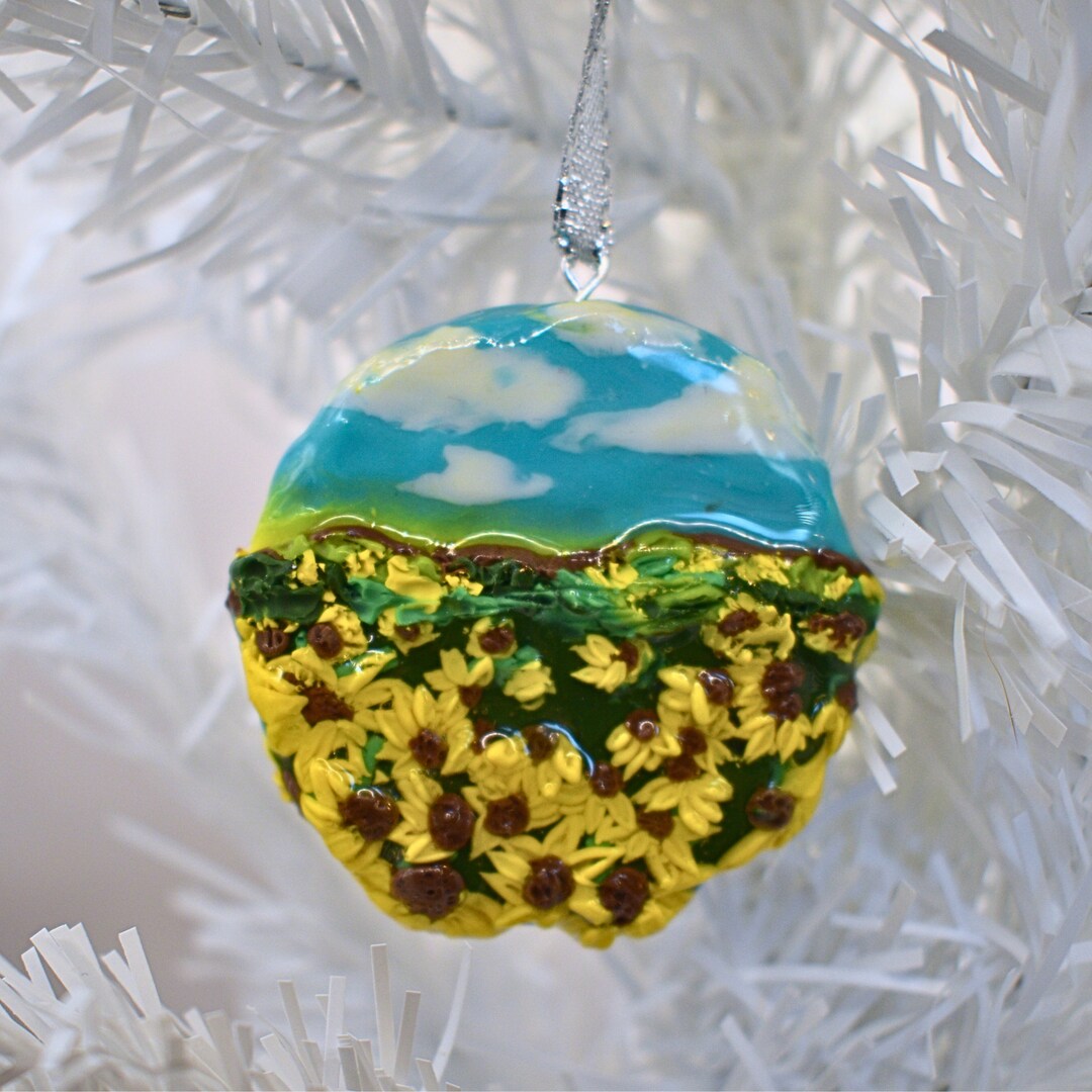 Sunflower Christmas Ornament, Necklace or Etsy