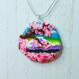 Mount Fuji  Clay Ornament Mt Fuji Spring Mount Fuji Necklace Mt Fuji Magnet