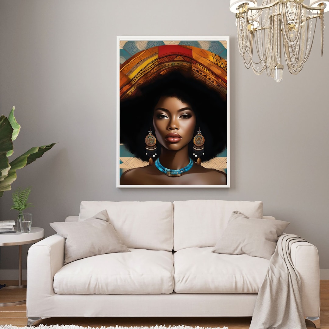 4 Printable Wall Art, Digital Download, Black Art, Wall Art, African