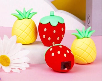 Cute Kawaii Strawberry Pencil Sharpener, Single Sharpener, Cute Stationery, Manual Sharpener, Back To School Supplies